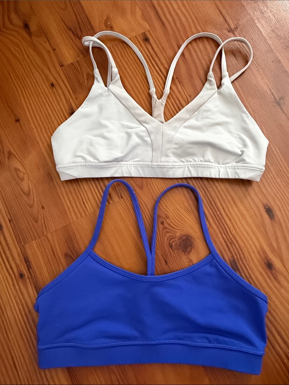 lululemon athletica Dual-Strap Bralettes - White & Blue